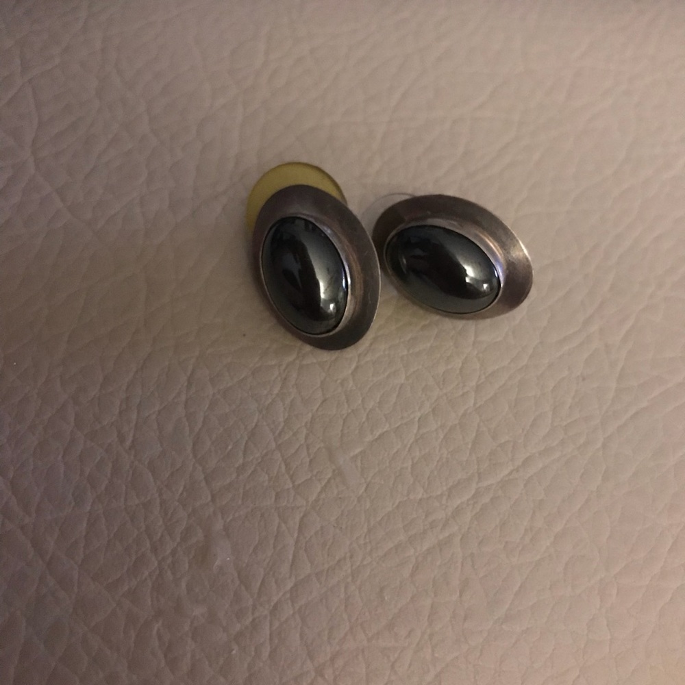 Ónix sterling silver earrings